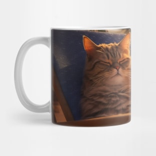 Vacation Vibes - Chilled Cat at Sunset Mug